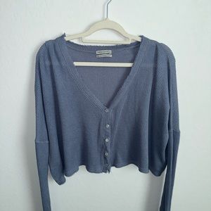 Lavender waffle cardigan Urban Outfitters